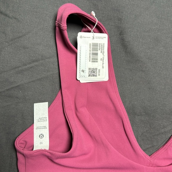 Lululemon Align V-Neck Bra *Light Support, A/B Cup. Color-WAHM (mauve) - Picture 5 of 6